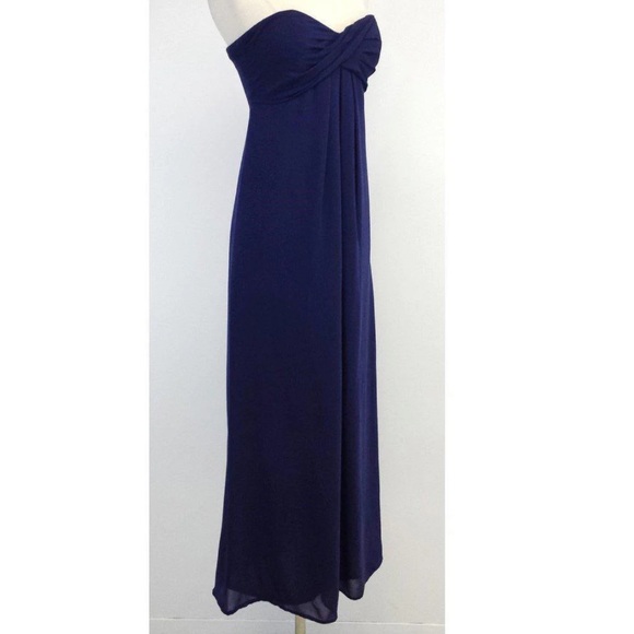 Nicole Miller Strapless Chiffon Gown - Picture 3 of 9